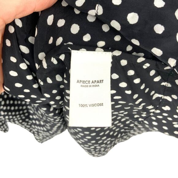 Apiece Apart Ela Maxi Dress Black Dot Size Small NWOT $425 MSRP - Picture 6 of 8